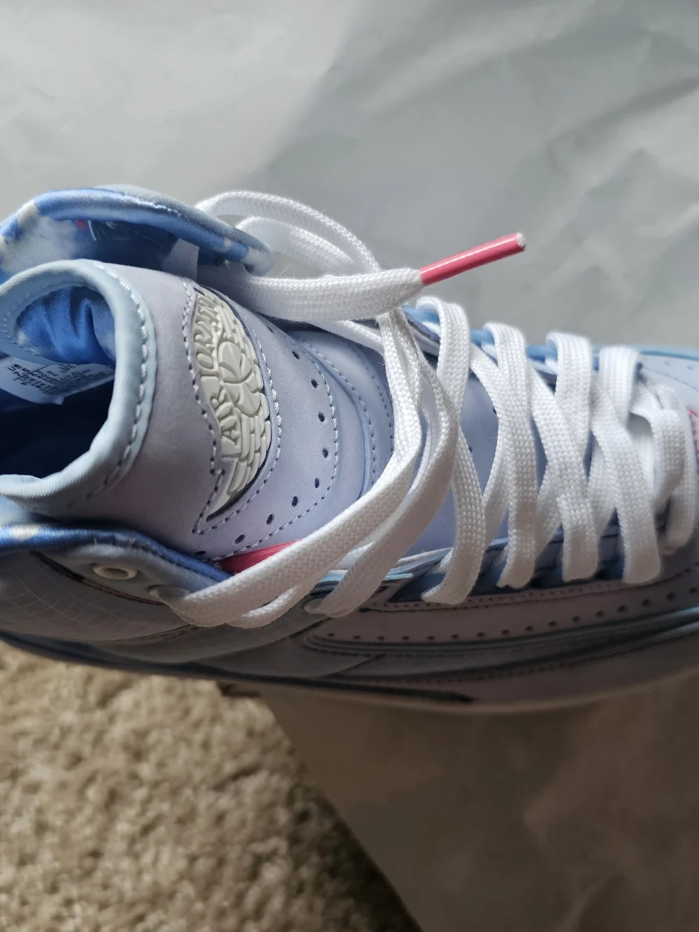 Jordan Kids High-Top Sneakers in Sky Blue and White